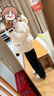 波司登（BOSIDENG）25年新款90絨鵝絨極寒羽絨服女款商場(chǎng)熱賣(mài)同款連帽外套B250242402 極晝白8A51 -極地色系 M 165/88A 體重約110-120斤 曬單實(shí)拍圖