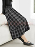 對白（DUIBAI）黑白格紋半身裙女2026春季新款松緊腰通勤顯瘦中長(cháng)款A字傘裙 黑白格 L 曬單實(shí)拍圖