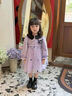 G.duck小黃鴨公主裙女童連衣裙春秋季長(cháng)袖庫洛米衣服兒童裙子女寶寶春裝 紫色 140 建議9~10歲【130-140cm】cm 曬單實(shí)拍圖