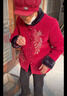 桂依鳥(niǎo)奶奶裝冬裝棉襖60-80歲洋氣外套新中式老年人衣服中老年女?huà)寢屟b 棗紅色 加絨 高端刺繡鳳凰上衣 3XL 推薦115-130斤 曬單實(shí)拍圖