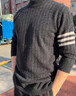 皮爾卡丹（pierre cardin）高檔正品100%山羊絨衫男士半高領(lǐng)打底衫冬季新款加厚保暖針織毛衣 【專(zhuān)柜真品】6959 灰綠 XL 115 建議130-150斤 曬單實(shí)拍圖