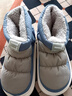 真維斯（Jeanswest）雪地靴男鞋冬季加絨保暖男靴子休閑厚棉鞋子 灰藍加絨 44-45 曬單實(shí)拍圖