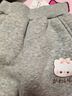 唐獅童裝女童加絨衛褲兒童羊羔絨長(cháng)褲中大童加厚保暖褲子 灰色 130 曬單實(shí)拍圖