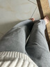pusumede軟糯休閑褲女秋冬加絨褲子寬松直筒闊腿褲百搭拖地長(cháng)褲 花灰色小個(gè)子(建議身高155~160cm) 現貨 S 曬單實(shí)拍圖