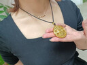 朗菲雅黃金八寶羅盤(pán)吊墜金店同款鏤空轉運珠項鏈純真金包銀掛墜新年禮物 約12克/厚包金1.81克/直徑32.5mm 曬單實(shí)拍圖