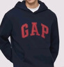 蓋璞Gap男女裝2025秋季新款LOGO抓絨寬松連帽套頭衛衣休閑上衣786940 海軍藍 L (175/96A) 亞洲尺碼 曬單實(shí)拍圖
