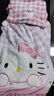 新款三麗鷗HelloKitty兔毛毛巾繡印加繡卡通少女加厚牛奶絨四件套 絨貼布繡-粉格愛(ài)心KT【加厚保暖】 【床單款】1.8四件套-被套200x230 曬單實(shí)拍圖