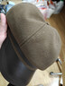 潮牌帽子英倫報童帽女云朵八角帽復古畫(huà)家帽毛呢韓系大頭 咖啡色 XL 大碼（60-65cm）很大頭圍 曬單實(shí)拍圖