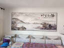 菲倫美沙發(fā)背有靠山辦公室靠山圖裝飾畫(huà)山水畫(huà)客廳風(fēng)景掛畫(huà)2026背景掛畫(huà) 01款-背有靠山圖（無(wú)水款） 【啞光平面油畫(huà)布】組裝畫(huà) 140*60cm 黑框 曬單實(shí)拍圖