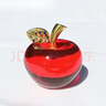 水晶蘋(píng)果擺件 創(chuàng  )意平安果工藝品節日禮品車(chē)載家居裝飾汽 60鉆葉紅色 曬單實(shí)拍圖