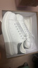 百思圖豬皮鞋墊運動(dòng)休閑厚底增高小白鞋圓頭女休閑鞋 白色/銀色 36 曬單實(shí)拍圖