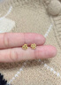 中國黃金（CHINA GOLD）黃金耳釘女士足金碎碎冰三葉草耳飾新年節生日禮物送女朋友老婆 碎碎冰三葉草耳釘  約0.6g 曬單實(shí)拍圖