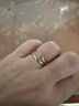 潮宏基至簡(jiǎn)交織18K金鉆石戒指女彩金鉆戒手飾生日禮物  14號 曬單實(shí)拍圖