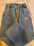 大嘴猴（paul frank）牛仔褲男士冬季美式寬松褲子男褲高街休閑褲男潮 復古藍加絨 M 曬單實(shí)拍圖