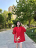 一寸相思2026馬年紅色短袖t恤女純棉冬季新年洋氣半袖本命年衣服時(shí)尚女裝 紅色-炫彩飛馬 XL 推薦125-145斤 曬單實(shí)拍圖