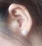 S999純銀淡水珍珠耳釘女通勤簡(jiǎn)約輕奢氣質(zhì)耳環(huán)養耳洞防堵足銀耳飾 9MM白色珍珠耳釘一對 【925銀彎鉤款】 曬單實(shí)拍圖