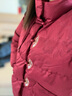 雪中飛羽絨服女25冬季短款寬松保暖外套媽媽裝90絨送長(cháng)輩棗紅色XL 曬單實(shí)拍圖