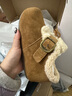 百麗（Belle）章若楠同款喵喵吐司毛毛勃肯鞋女2025冬新加絨棉鞋B2829DM5 棕色 37 (235mm) 曬單實(shí)拍圖