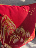 華幔盛庭中式靠墊靠山抱枕床頭靠枕大號含芯腰枕抱枕套家用紅木沙發(fā)靠背墊 江山如畫(huà)-紅色【多麗絲麻】 50cm*50cm 含枕芯 曬單實(shí)拍圖