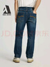 ABLE JEANS【直筒滑板褲】秋冬新款男裝復古寬松百搭顯高加厚水洗牛仔褲男士 深工裝藍 36 /34(95-100kg） 曬單實(shí)拍圖