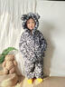 可歆寶貝男女寶寶冬季三層加厚兩件套2026新款小童豹紋連帽休閑加絨家居服 豹紋三層（室溫-10-0度） 100 碼建議2-3歲（身高95左右） 曬單實(shí)拍圖