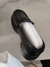 達芙妮單鞋女牛皮厚底樂(lè )福鞋一腳蹬小皮鞋女鞋子4023404375 黑色 39 曬單實(shí)拍圖