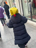 幼嵐（ALLBLU）allblu幼嵐【法棍面包】?jì)和L(cháng)款羽絨服女童男童24冬季新保暖外套 墨黑 130 cm 曬單實(shí)拍圖