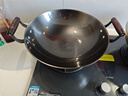 正高陸川大鐵鍋生鐵鑄鐵鍋加厚家用雙耳炒菜鍋無(wú)涂層炒鍋燃氣適用老式 36cm圓底雙耳【已開(kāi)鍋】 36cm 鍋+鍋鏟+鍋蓋 曬單實(shí)拍圖
