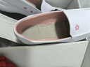 緋櫻可愛(ài)護士鞋女春夏真牛皮軟底舒適透氣輕便醫護工作鞋NF06 白色 39 曬單實(shí)拍圖