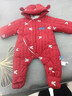 迪弟.尼  HEYDIDY寶寶過(guò)年拜年衣服冬款喜慶加絨包腳嬰兒服夾棉連體衣加厚外出抱衣 兔子 過(guò)年服包腳 59cm 曬單實(shí)拍圖