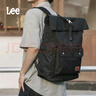 Lee大容量雙肩包男短途旅游出差背包潮牌時(shí)尚電腦包 曜石黑 曬單實(shí)拍圖