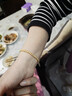 周大生腕美黃金手串足金硬金六字真言金珠琺瑯手鏈送女友 圓珠串 4.15g 曬單實(shí)拍圖