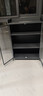 家用鋼制陽(yáng)臺柜靠墻一體側邊儲物柜落地防水防曬收納柜雜物置物架 對開(kāi)門(mén)4層800*420*1100灰色 曬單實(shí)拍圖