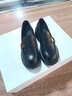 Bolomido奢侈高端品牌高檔真皮厚底樂(lè )福鞋女士一腳蹬百搭圓頭秋款小皮鞋單 黑色 36 曬單實(shí)拍圖