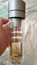 蘇泊爾（SUPOR）一鍵開(kāi)蓋玻璃杯雙層防燙茶水分離男士泡茶車(chē)載水杯便攜商務(wù)禮盒裝 【純鈦/一鍵開(kāi)蓋】冰花銀300ml茶倉款-送禮盒 曬單實(shí)拍圖