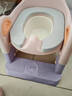 寶寶階梯坐便器兒童坐便器三合一階梯式馬桶凳子小孩可折疊坐便器 【三合一】洛汐粉PU軟墊款 曬單實(shí)拍圖