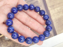 石玥珠寶精品級11-12mm天然青金石手串轉運珠手鏈男女士款 水晶瑪瑙 曬單實(shí)拍圖