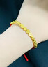 中國黃金（CHINA GOLD）黃金平安喜樂(lè )手鏈女款足金時(shí)尚百搭手串情人節生日禮物送女友老婆 平安喜樂(lè )手鏈【紅繩】約1.2g 曬單實(shí)拍圖