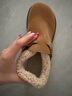 啄木鳥(niǎo)松糕厚底棉鞋女款2025新款冬季加絨加厚增高勃肯鞋保暖防滑雪地靴 棕色【【加絨加厚】 37 (235mm) 曬單實(shí)拍圖