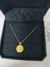 中國珠寶向日葵黃金項鏈女太陽(yáng)花999足金吊墜新年情人節禮物送女朋友 總金重約3.6g【足金套鏈】 曬單實(shí)拍圖