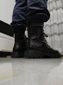 馬克華菲馬丁靴男款冬季新款皮靴男士雪地靴子黑色棉鞋男 純黑 41  曬單實(shí)拍圖