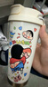 京川旭水杯蠟筆小新保溫杯兒童便攜帶吸管卡通可愛(ài)大容量學(xué)生雙飲保冷杯 316內膽咖啡杯-屁屁小新 曬單實(shí)拍圖