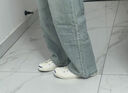 萬(wàn)斯巴vintage日系岡山久留米開(kāi)口笑帆布鞋滑板鞋情侶休閑鞋硫化小白鞋 白色 40 曬單實(shí)拍圖