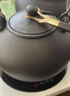 容山堂 火山石陶壺茶壺 陶瓷煮茶器大號燒水壺電陶爐茶爐套裝茶具 火山石銅藝提梁壺-空谷 曬單實(shí)拍圖