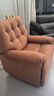 樂(lè )至寶LAZBOY布藝沙發(fā)客廳松鼠絨可躺搖椅懶人電動(dòng)功能落日哈尼A623 【品質(zhì)款-柔軟絨布】紅松鼠 一人位 0.84m 電動(dòng) 曬單實(shí)拍圖