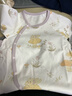 童泰（TONGTAI）嬰兒連體衣春秋季純棉寶寶衣服新生兒偏開(kāi)哈衣爬服睡衣黃色73cm 曬單實(shí)拍圖