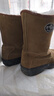 羊毛靴牛皮面保暖防寒高幫防護鞋鋼包頭防砸耐磨抗造戶(hù)外加厚棉鞋 卡其高筒蒙靴【羊毛里+牛皮面】 40 （尺碼偏小 建議拍大一碼） 曬單實(shí)拍圖
