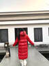QYGY500g鵝絨加厚2025東北旅游黑金長(cháng)款過(guò)膝羽絨服男女款防寒零下40度 紅色 L (526克絨) 曬單實(shí)拍圖