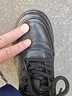 老人頭（LAORENTOU）皮鞋男真皮男鞋春秋季厚底輕便軟彈運動(dòng)休閑健步鞋 LA237 黑42 曬單實(shí)拍圖