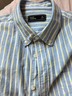 Colombass 純棉條紋長(cháng)袖襯衫男秋季新款牛津紡免燙抗皺商務(wù)休閑襯衣 【甄選上市公司面料】藍黃條紋 XL (180) 曬單實(shí)拍圖